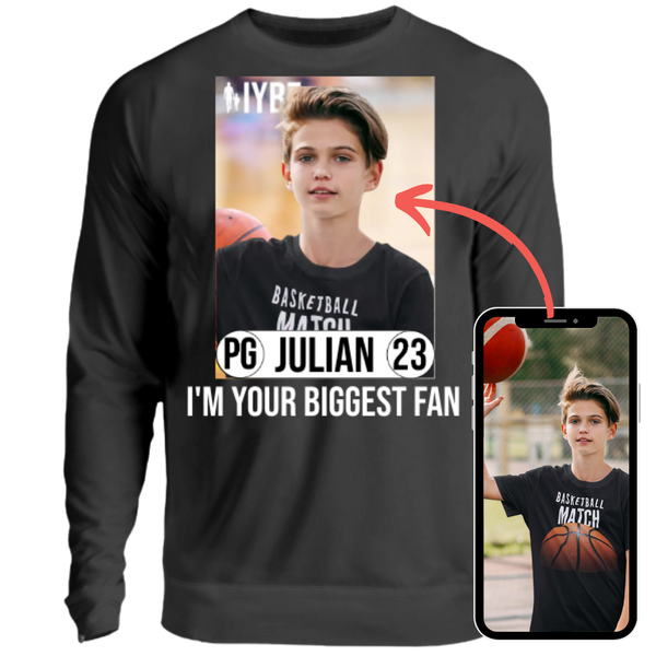 Basketballspieler Fan Sweatshirt bei IYBF - I'm Your Biggest Fan